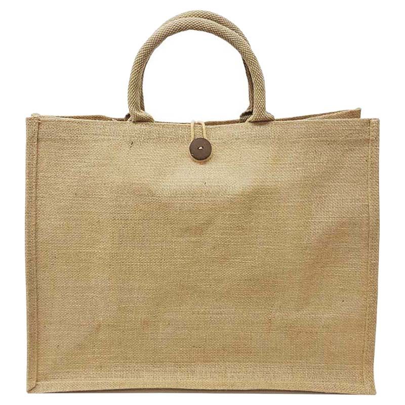 Byft - Jute Bag With Button - Natural