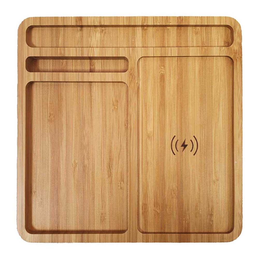 Byft - Wireless Charger Bamboo Docking Station - Natural