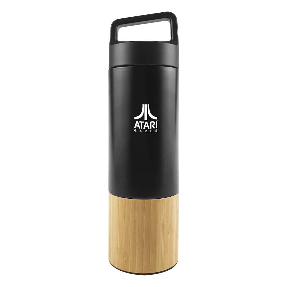 Byft - Travel Stainless Steel & Bamboo Bottle - Natural Black