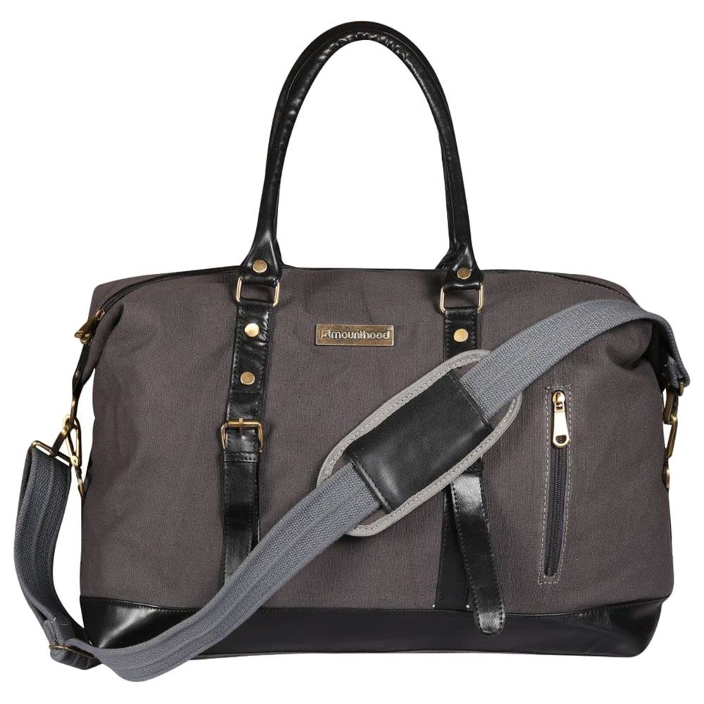 Mounthood - Duffle Bag W/ Faux Leather - Polaris Dark Gray