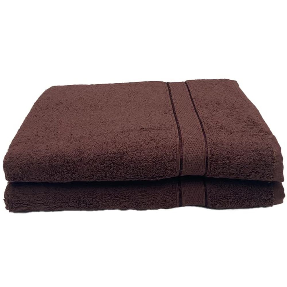 Byft - 100% Cotton Daffodil Bath Towel - 70X140Cm - Set Of 2 - Brown