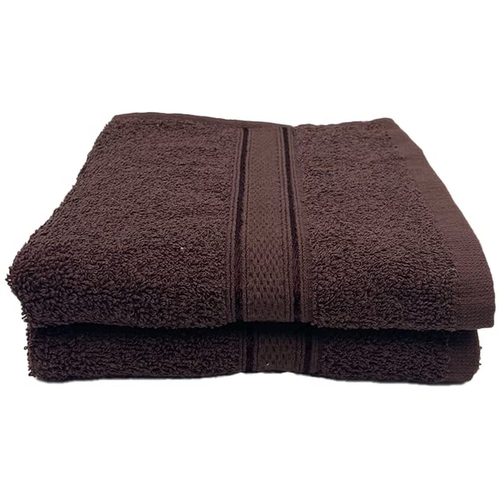 Byft - 100% Cotton Daffodil Hand Towel - 40X60Cm - Set Of 2 - Brown