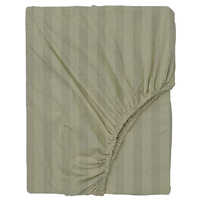 BYFT - Tulip Single Satin Stripe Fitted Sheet 90 x 210 + 30 cm - Sand 