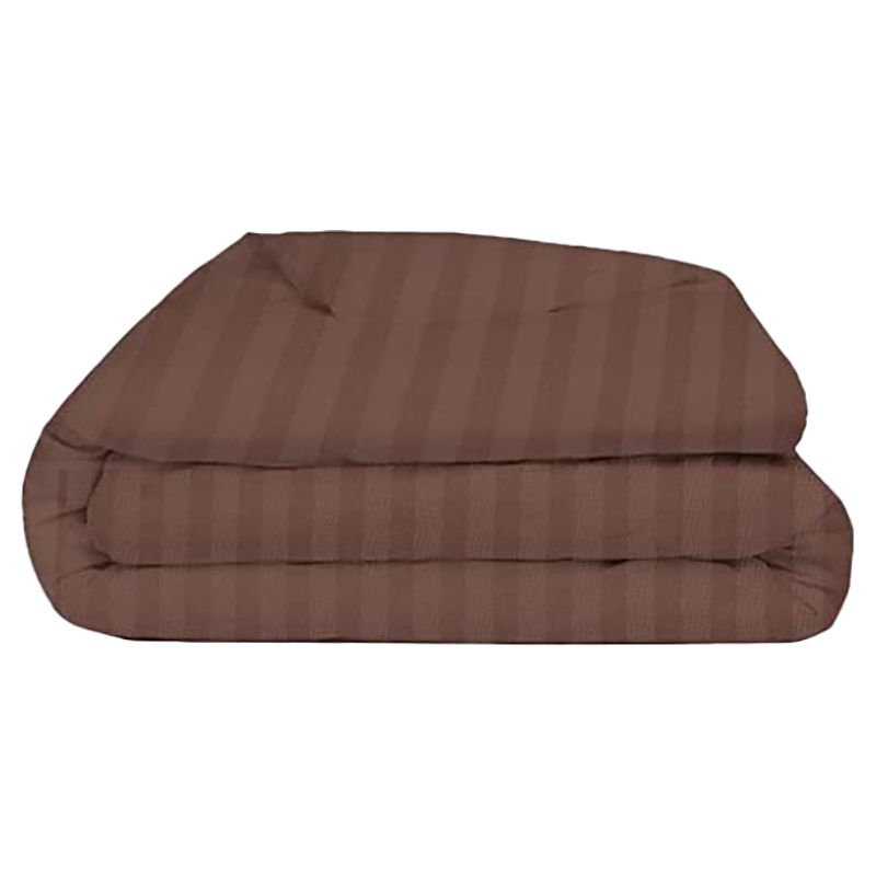 BYFT - Tulip Single Satin Stripe Duvet Cover 165 x 245 + 30 cm - Dark Brown 