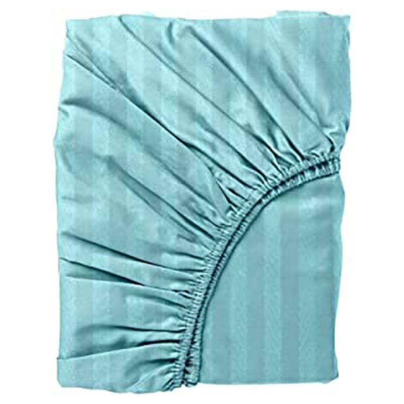 BYFT - Tulip Queen Satin Stripe Fitted Sheet 160 x 210 + 30 cm - Sea Green 