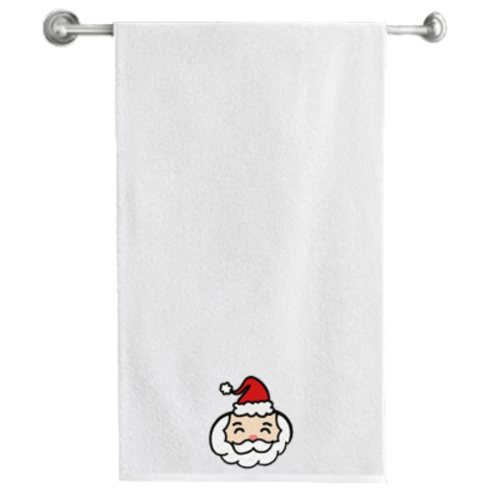 Byft - Iris Embroidered Bath Towel - Santaclaus