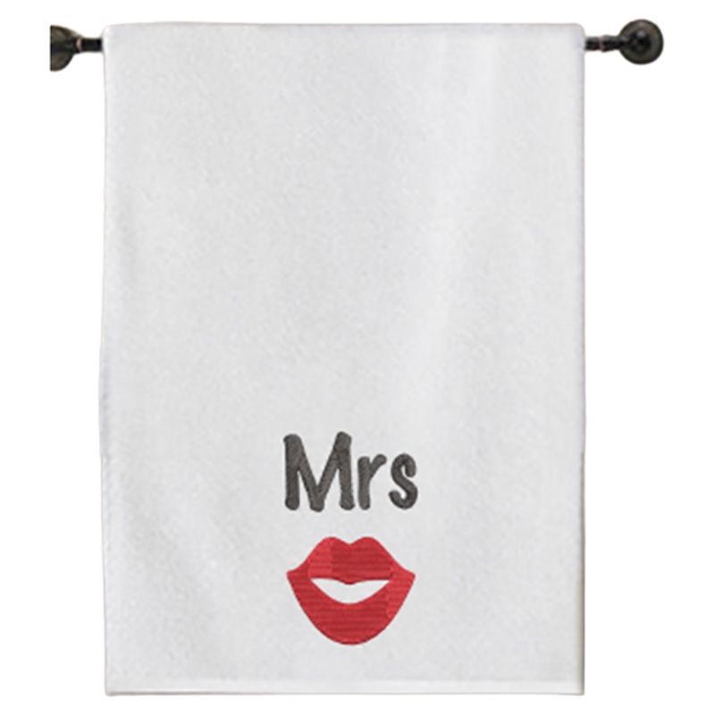 Byft - Iris Embroidered Mrs. Lips Bath Towel