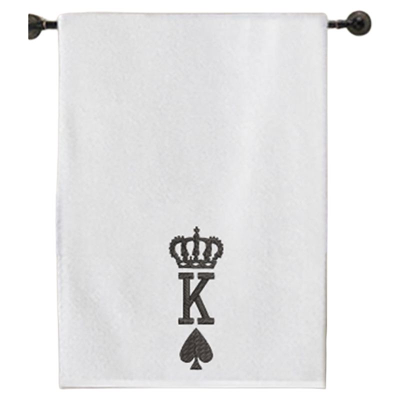 Byft - Iris Embroidered Crown King Spades Bath Towel