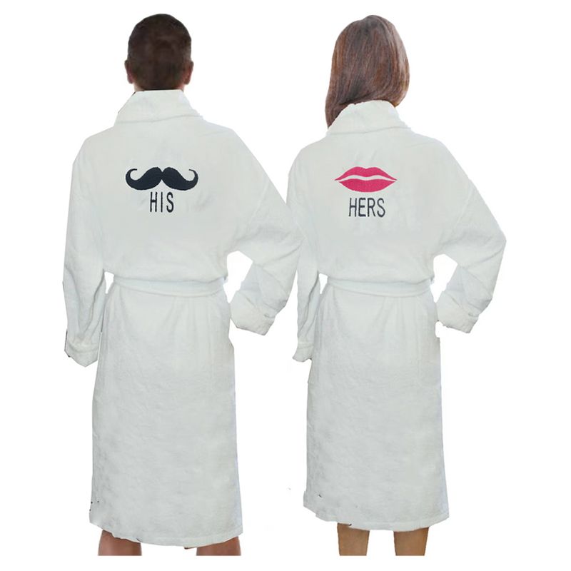 Byft - Iris Embroidered Bathrobe - White