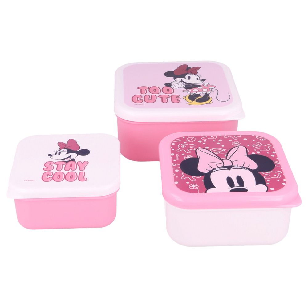 Disney - Nesting Snack Boxes Set - Minnie Stay Cool - 3pcs