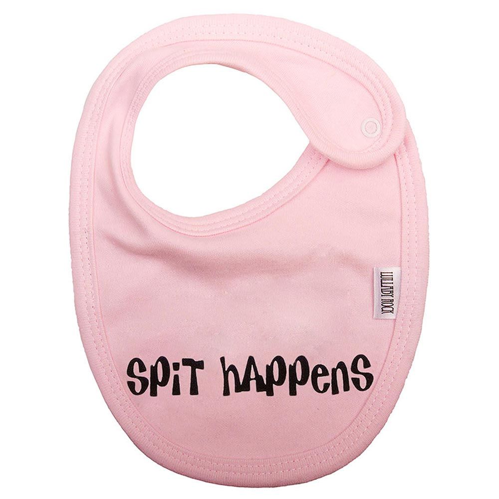 Lullaby Rock - Spit Happens Bib - Pink