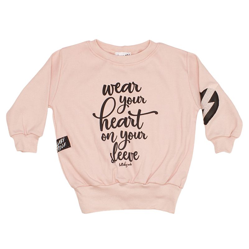 Lullaby Rock - Heart On Your Sleeve Sweatshirt - Pink