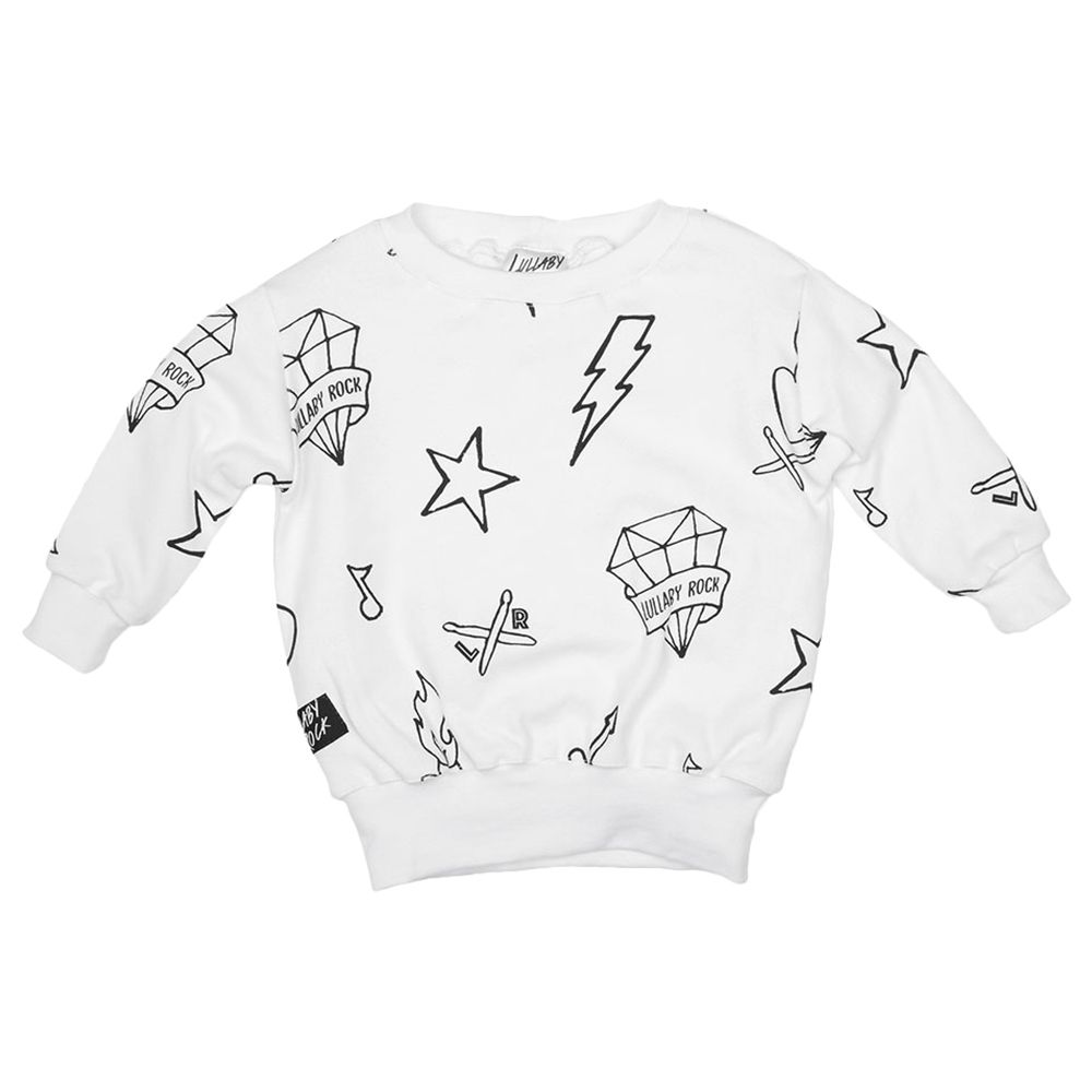 Lullaby Rock - Tattoo Sweatshirt - White