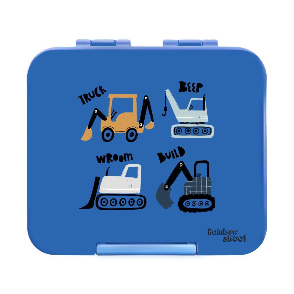 Rainbow Skool - Mini Lunch Box 4 Compartments - Truck - Blue