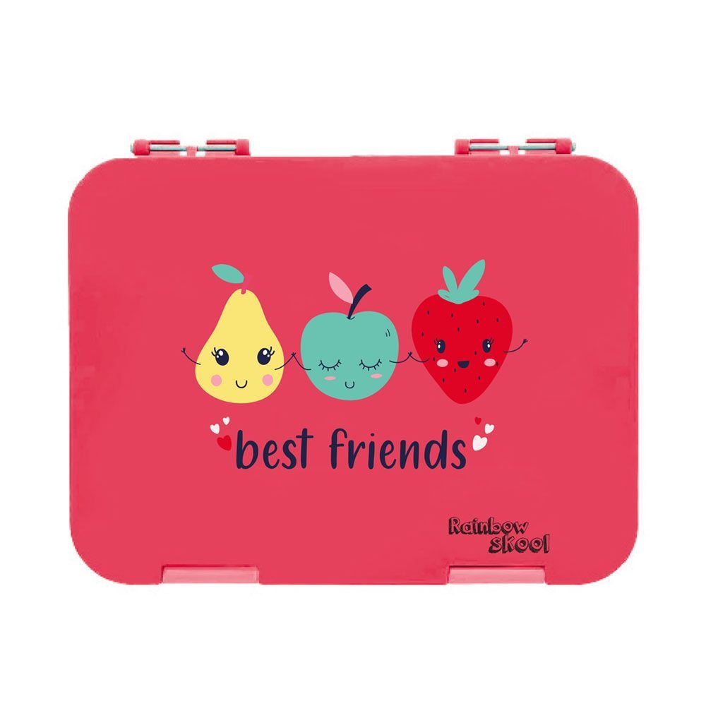 Rainbow Skool - 4-6 Compartment Lunch Box - Fruits - Pink (Exclusive)