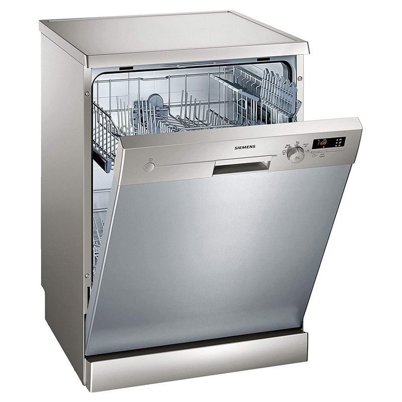 Siemens - 5 Programs 12 Place Settings Free Standing Dishwasher - Silver