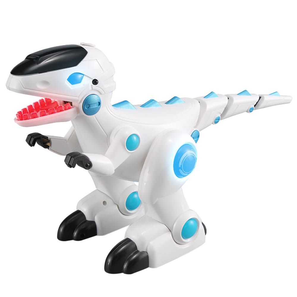 Little Angel - Kids Robot Dinosaur With Remote Led & Music Toy - White