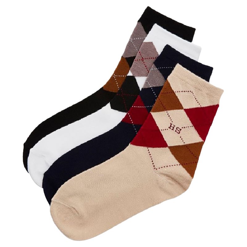 Night Angel - Baby Socks 4 Pairs Argyle Boys Socks