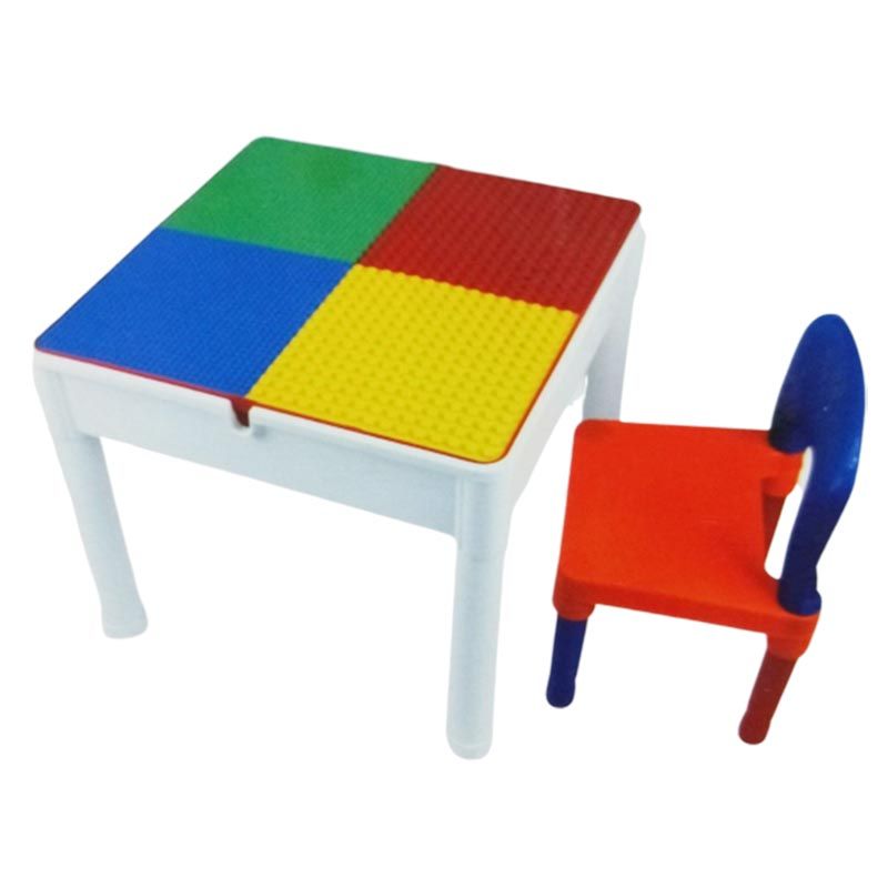 Little Angel - Kids Activity Building Block Play Study Table Chair Set