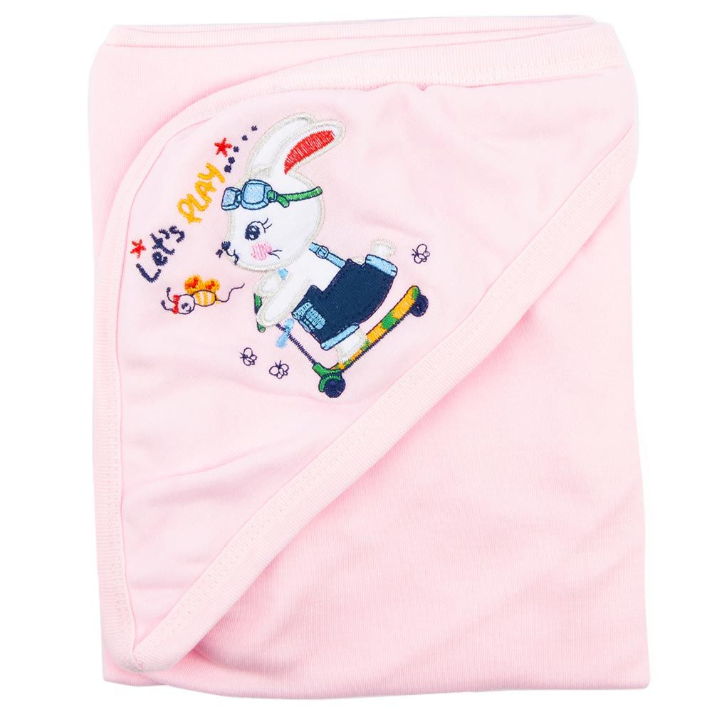 Night Angel - Let's Play Baby Hooded Blanket - Pink