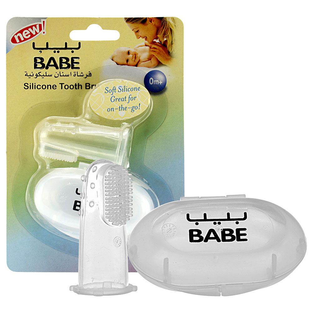 Babe - Baby Silicone Finger Toothbrush - White