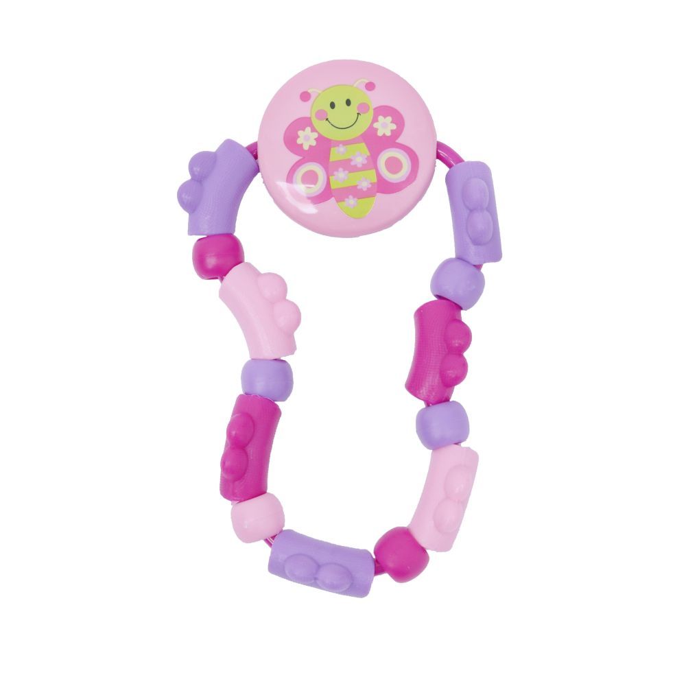 Babe - Teething Rattle For Baby 6+ Month - Pink