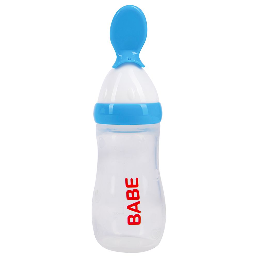 Babe - Baby Cereal Feeding Bottle - Blue