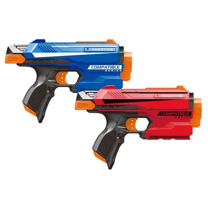 Hero - Kids Gun Shooting Game Toys 2 X Blaster - Red & Blue