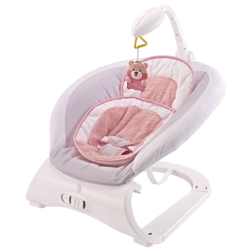 Little Angel - Baby Musical Bouncer Chair Recliner With Vibration - Pink