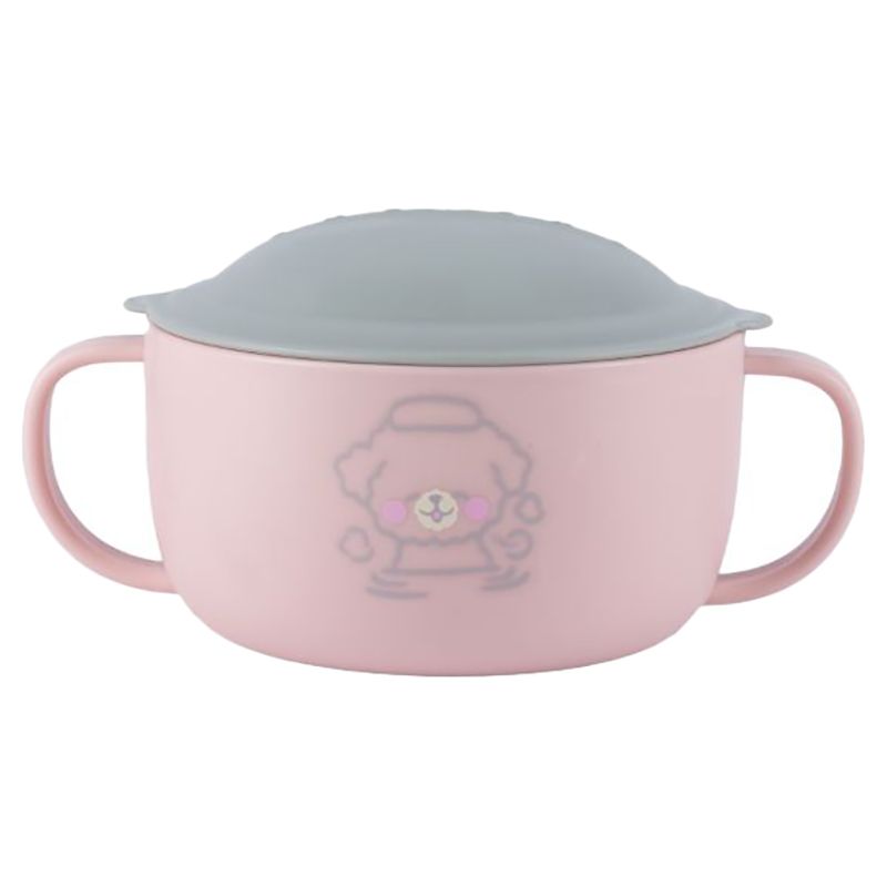 Little Angel - Kids Printed Feeding Bowl w/ Handle - Pink