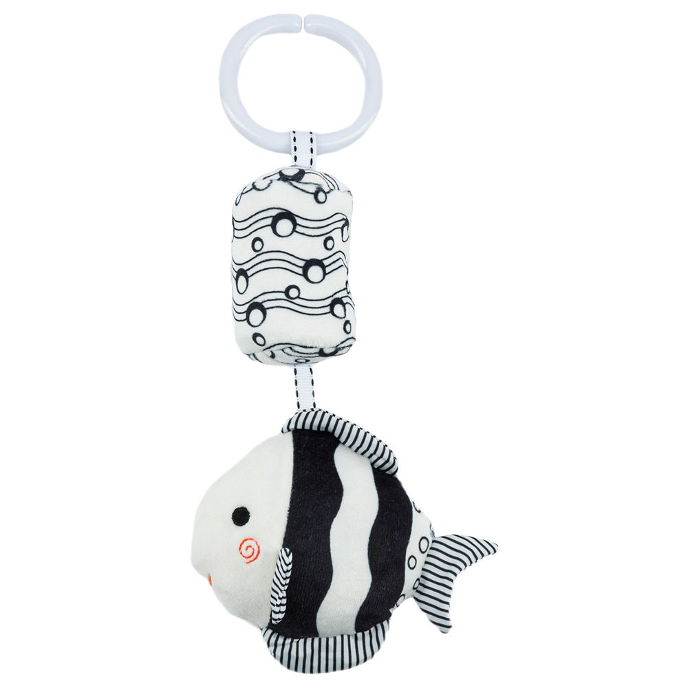 Little Angel - Baby Toys Hanging Rattle Soft Toy - Small Fish - Black