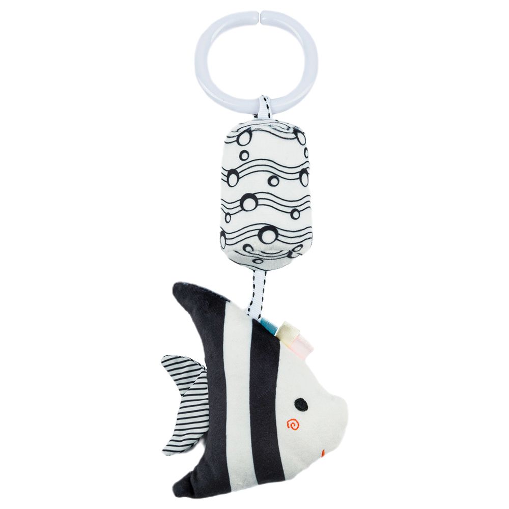 Little Angel - Baby Toys Hanging Rattle Soft Toy - Fish - Black