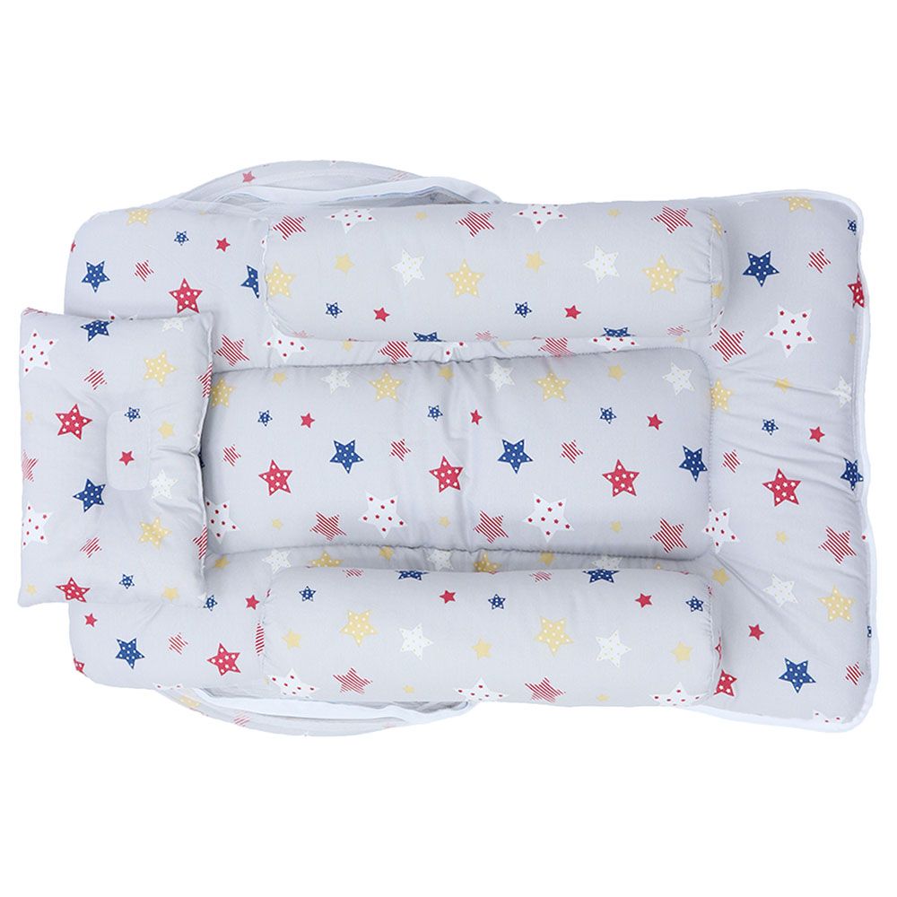 Little Angel - Baby Bed W/ 2 Comfy Bolster & Pillow - Star