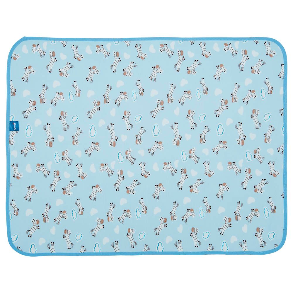 Night Angel - Baby Diaper Zebra Changing Dry Mat - Blue