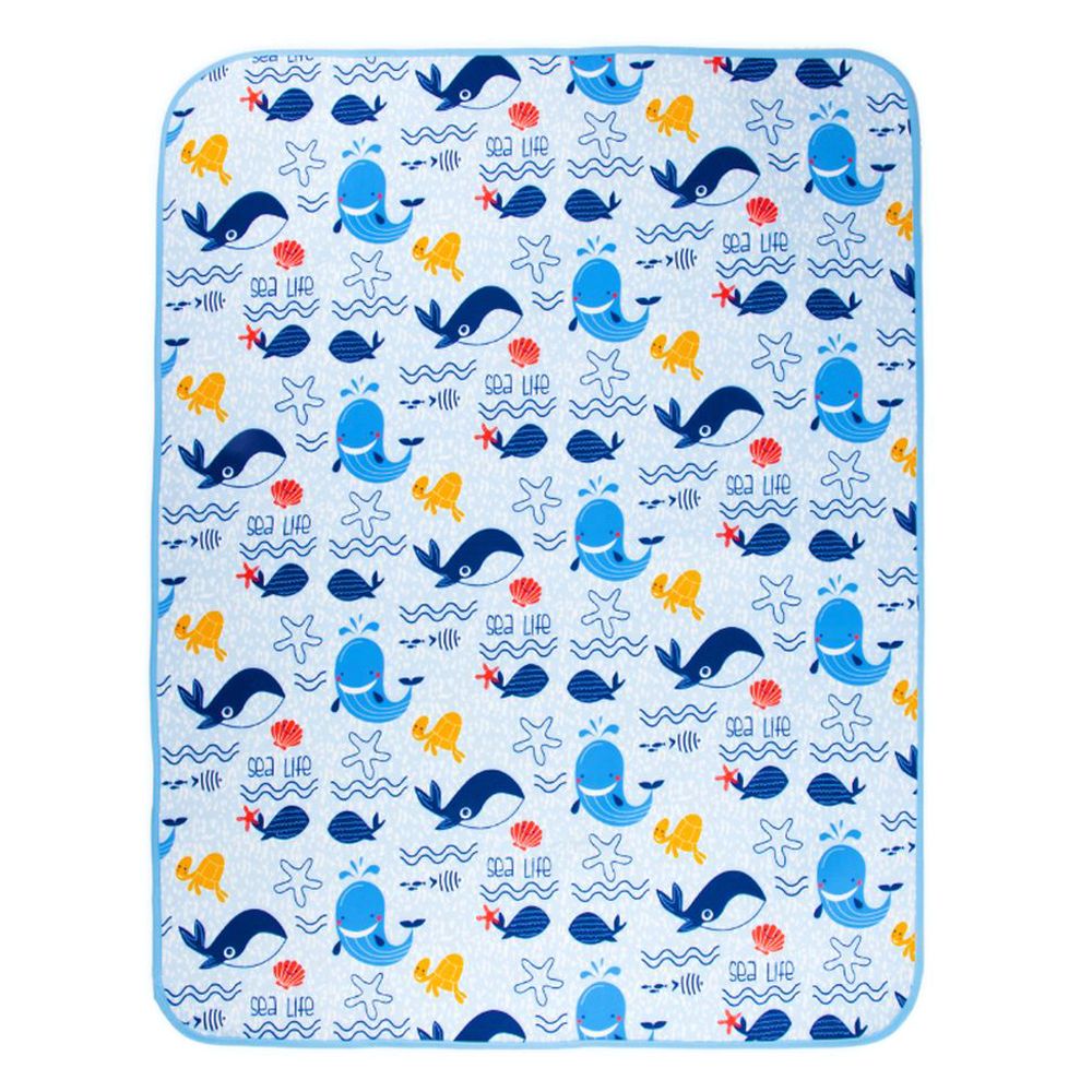 Night Angel - Baby Diaper Whale Changing Mat - Blue