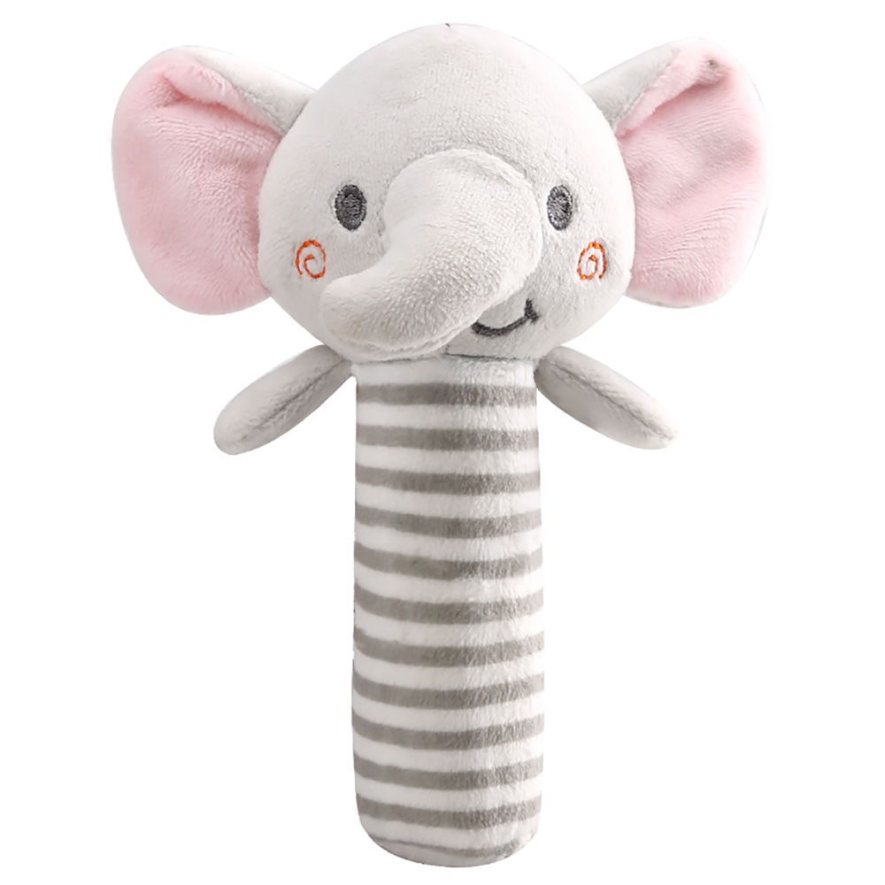 Little Angel - Baby Toys Hanging Rattle Soft Toy - Elephant - Ivory