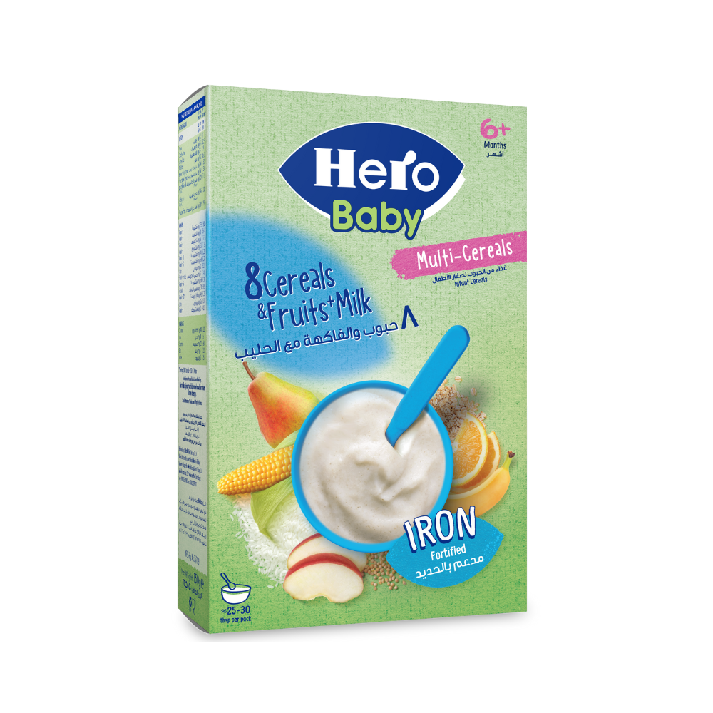 Hero Baby - 8 Cereals & Fruit W/ Milk 150g