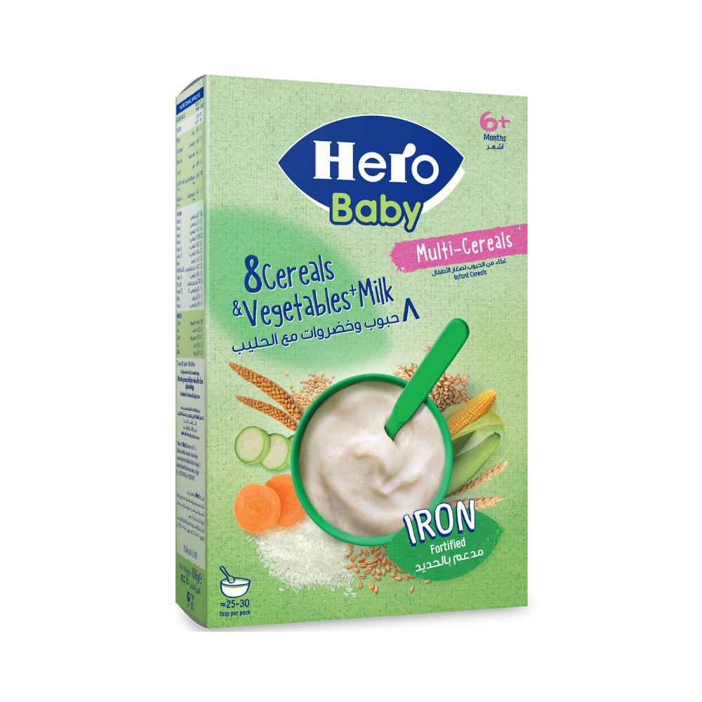 Hero Baby - 8 Cereals & Vegetables W/ Milk 150g