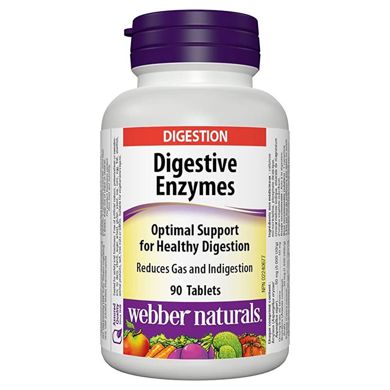 Webber Naturals - Digestive Enzymes Tablets - 90pcs