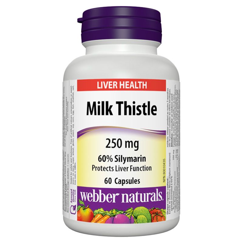 Webber Naturals - Milk Thistle 250mg Capsules - 60pcs