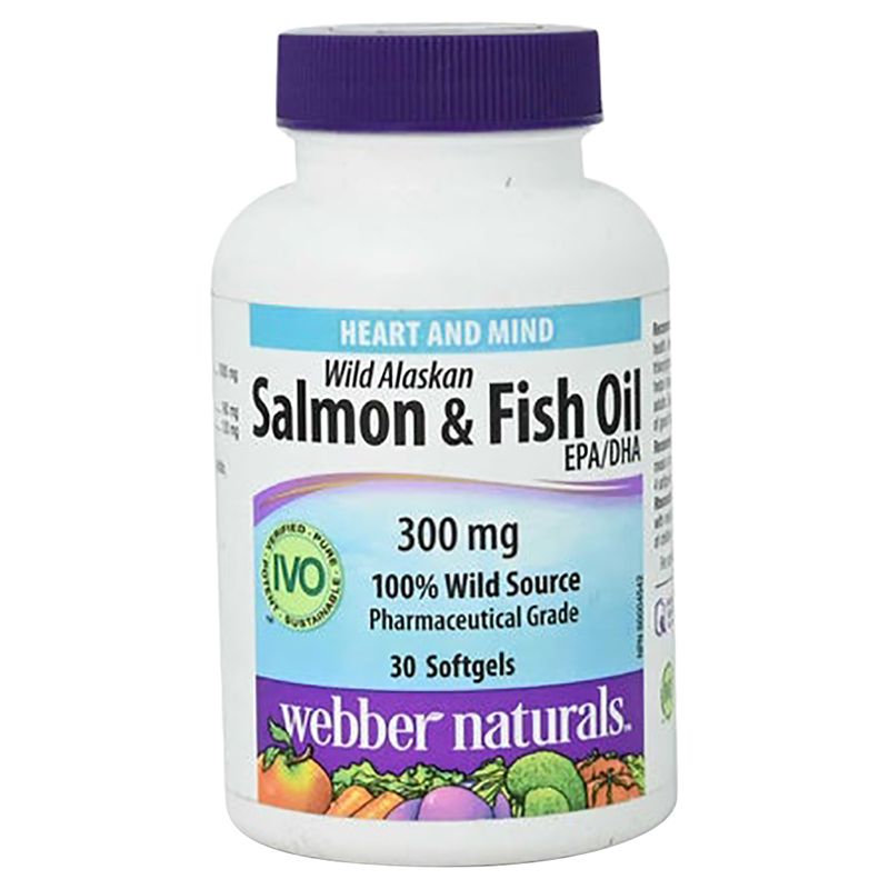 Webber Naturals - Omega-3 Salmon & Fish Oil 300mg Softgels - 30pcs