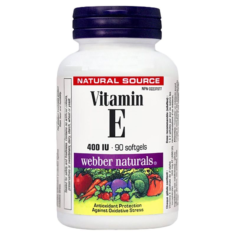 Webber Naturals - Vitamin E 400IU Softgels - 90pcs