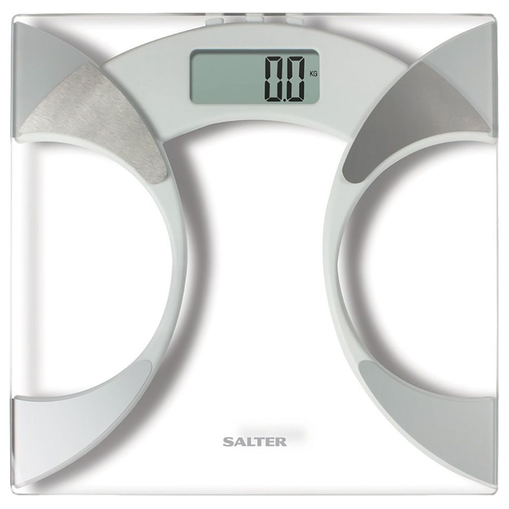 Salter - Ultra Slim Glass Analyser Body Fat Scales - White