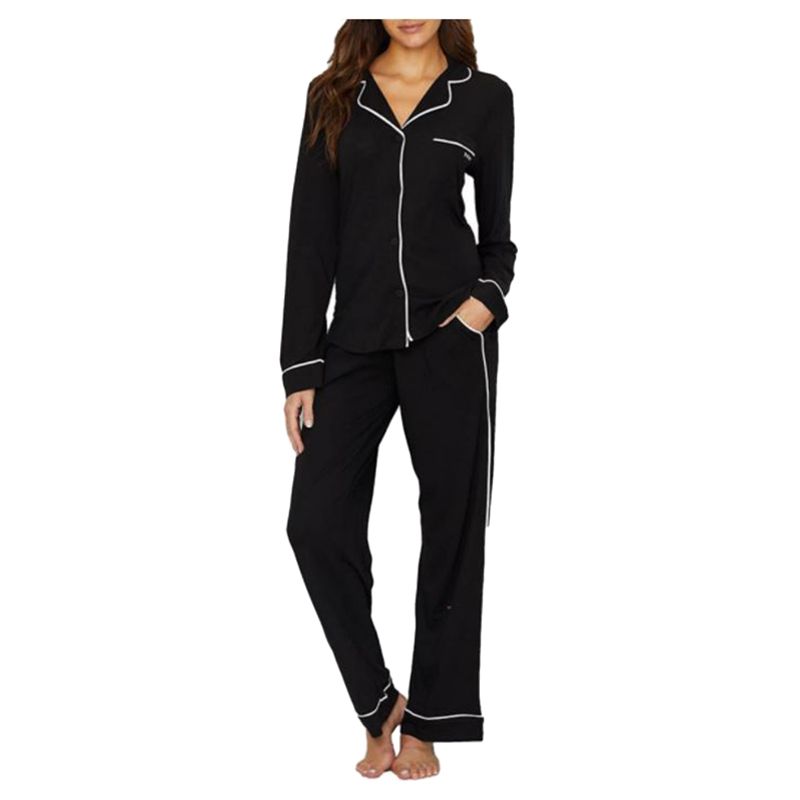 K.Lynn-Dkny - Top & Pants Pj - 2pc-Set - Black