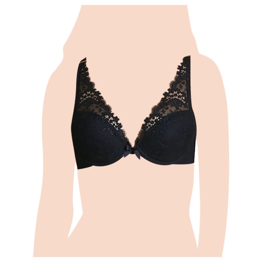 Simone Perele - Wish Triangle Push Up Bra - Black