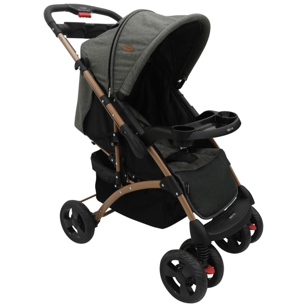 Bebesitos - Sturdystride Reversible Stroller With Head Pillow - Grey