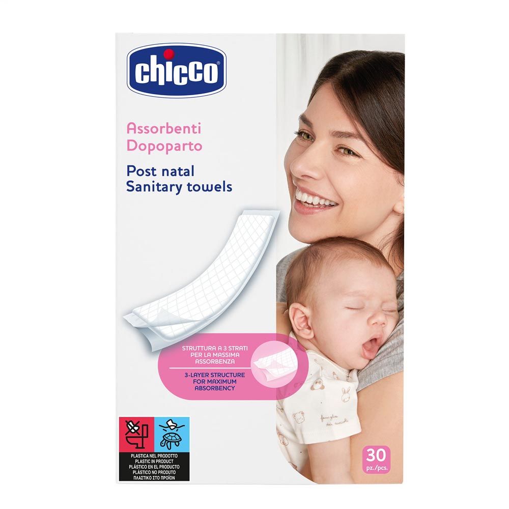 Chicco - 3-Layer Post Natal Sanitary Towels 30pcs