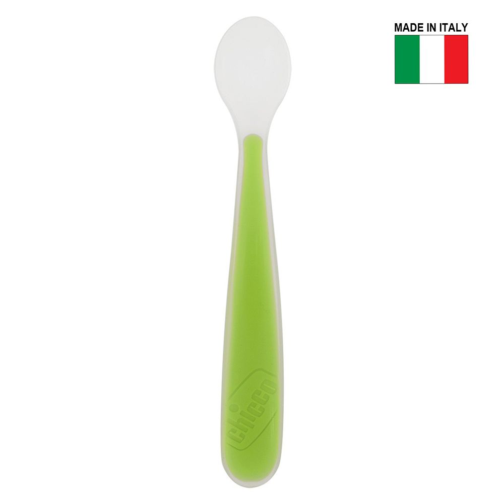 Chicco - Soft Silicone Spoon - Green