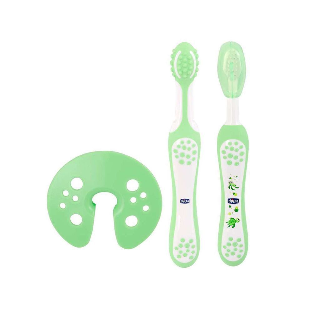 Chicco - Training Toothbrush Set - Green