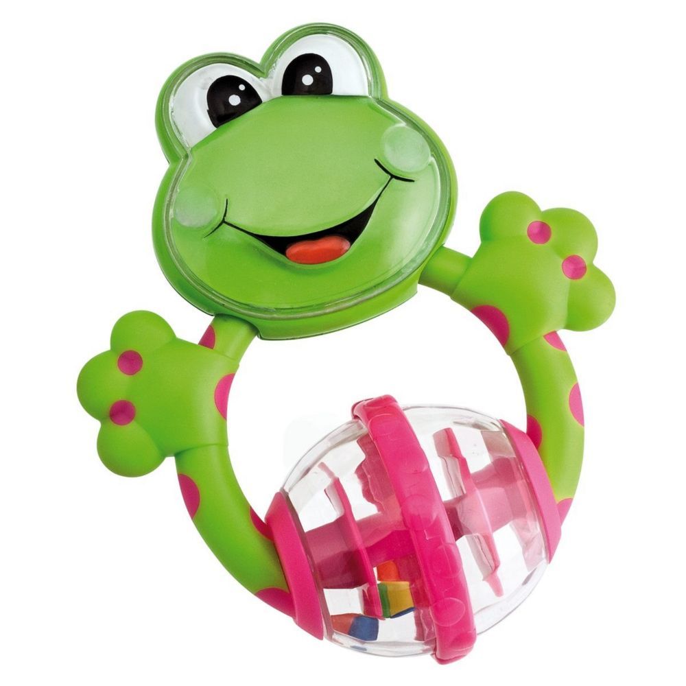 Chicco - Fun Teething Rattle Frog - Green